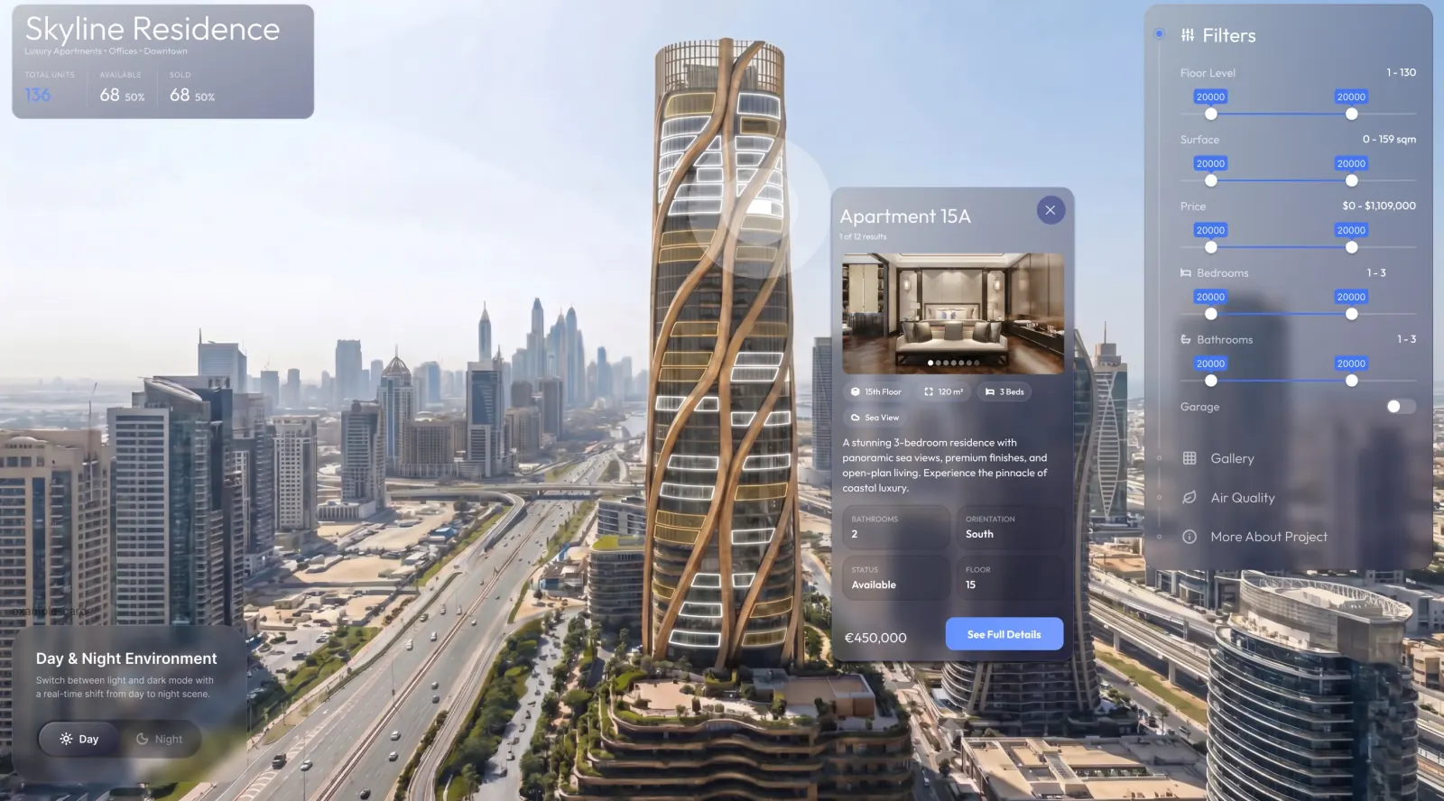 Interactive 3D building model in the Navi Viewer