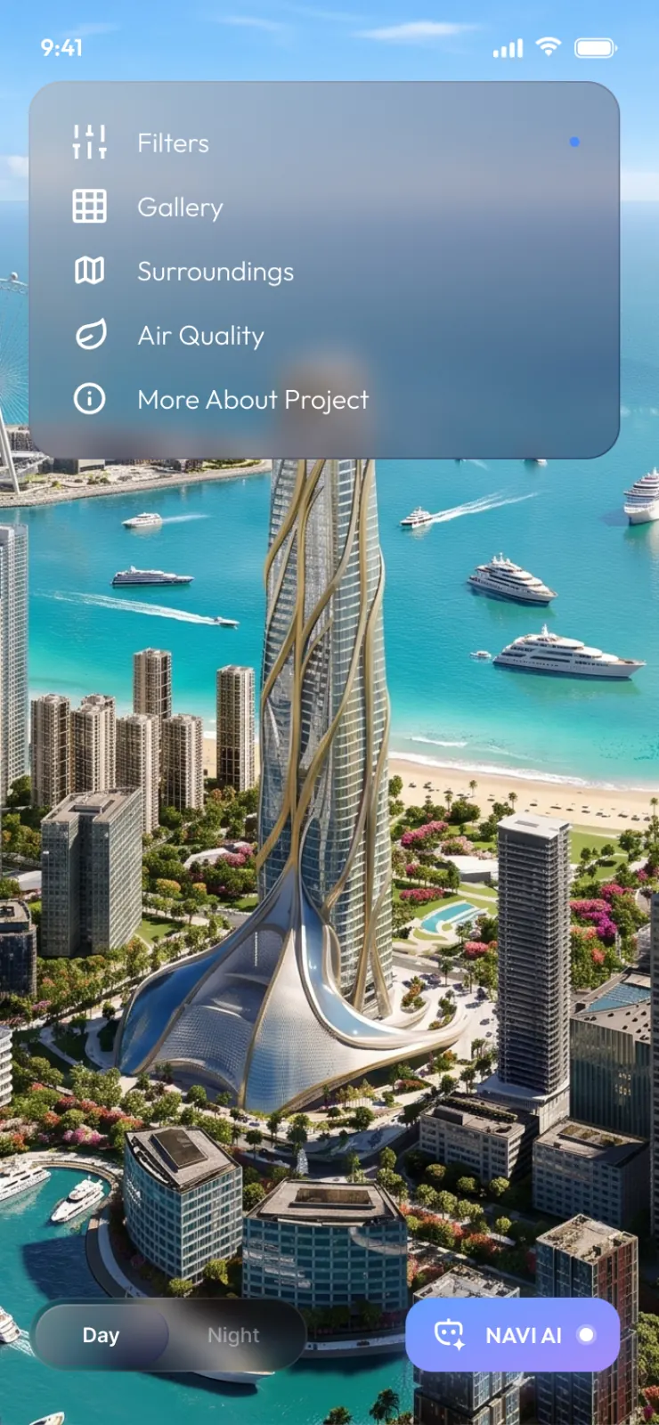 Building overview on mobile