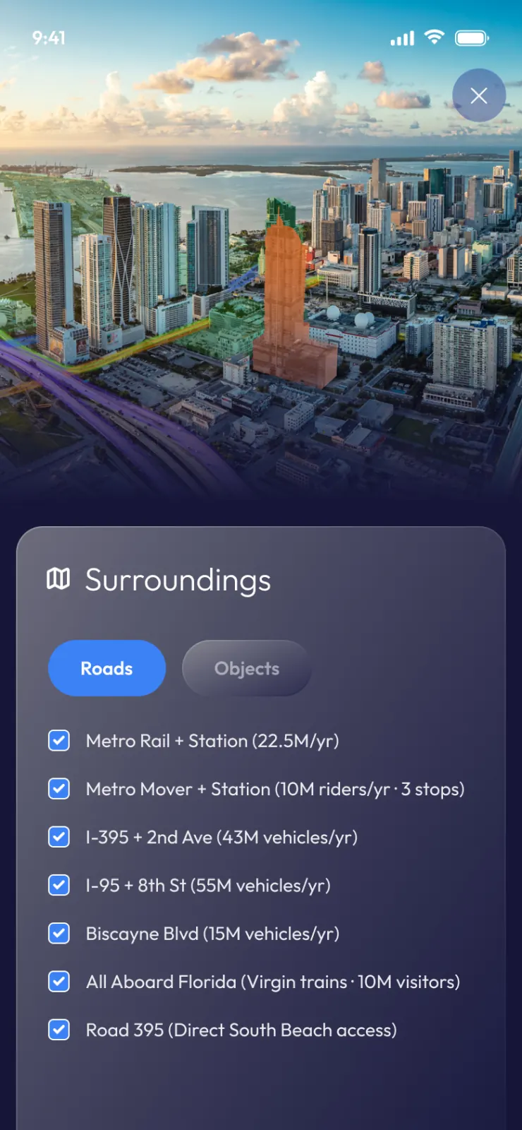 Surroundings on mobile